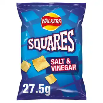 Sainsbury's Walkers squares salt & vinegar snacks 27.5g offer