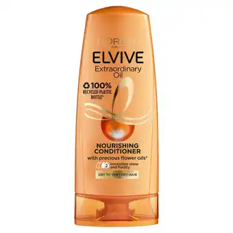 Sainsbury's L'oreal paris conditioner by elvive extraordinary oil for nourishing dry hair 300ml offer