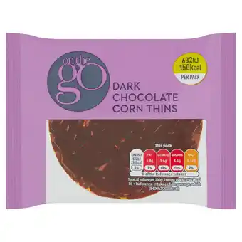 Sainsbury's Sainsbury's on the go dark chocolate corn thins 32.5g offer