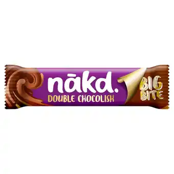 Sainsbury's Nakd big bite double chocolish fruit, nut & cocoa bar 50g offer