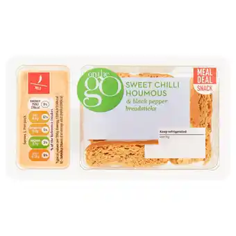 Sainsbury's Sainsbury's summer edition sweet chilli houmous & black pepper breadsticks 57g offer