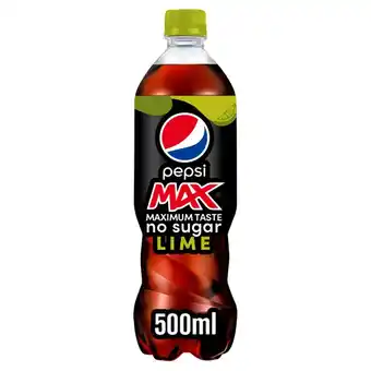 Sainsbury's Pepsi max lime no sugar cola bottle 500ml offer