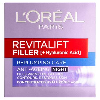Sainsbury's L'oreal paris revitalift filler renew anti-ageing night cream 50ml offer