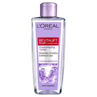Sainsbury's L'oreal paris revitalift filler & hyaluronic acid face toner offer