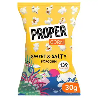 Sainsbury's Propercorn sweet & salty popcorn 30g offer