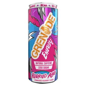 Sainsbury's Grenade energy berried alive strawberry & blueberry flavour 330ml offer