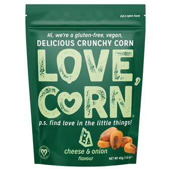 Sainsbury's Love corn cheese & onion premium crunchy corn 45g offer
