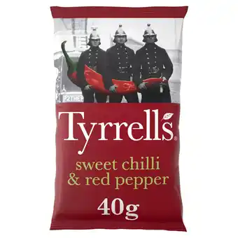 Sainsbury's Tyrrells sweet chilli & red pepper crisps 40g offer