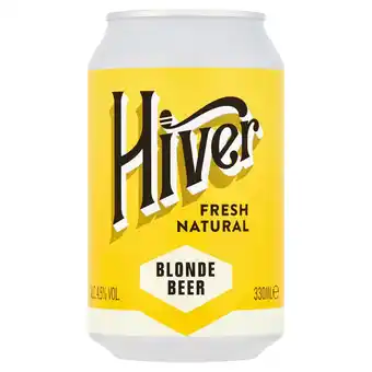 Sainsbury's Hiver fresh natural blonde beer 330ml offer