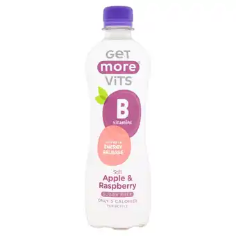 Sainsbury's Get more vits b vitamins still apple & raspberry drink 500ml offer