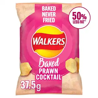 Sainsbury's Walkers oven baked prawn cocktail flavoured crisp snacks 37.5g offer