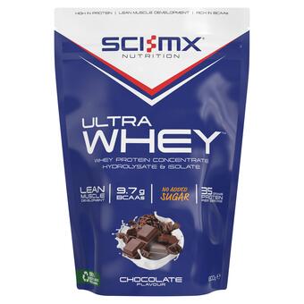 Sainsbury's Sci-mx nutrition chocolate flavour ultra whey 800g offer