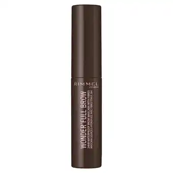 Sainsbury's Rimmel london wonder'full 24 hour brow mascara dark offer