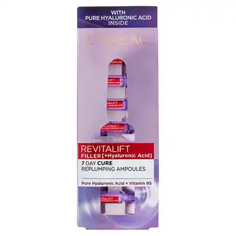 Sainsbury's L'oreal paris revitalift filler replumping ampoules 7 x 1.3ml offer