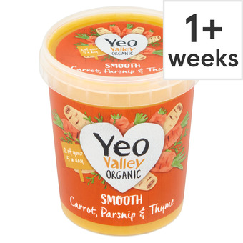 Tesco Yeo valley organic carrot parsnip thyme soup 400g offer