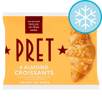Tesco Pret 4 almond croissants 280g offer