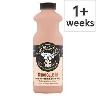 Tesco Shaken udder chocolush milk shake 750ml offer