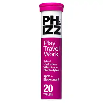 Tesco Phizz 3-in-1 apple & blackcurrant tablets x20 88g offer