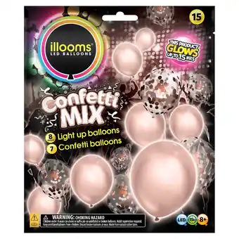 Tesco Illoom 15 rose gold confetti balloon offer