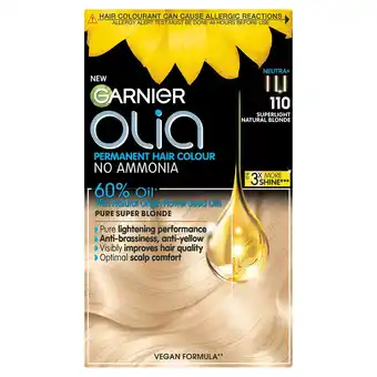 Tesco Garnier olia 110 super light blonde permanent hair dye offer