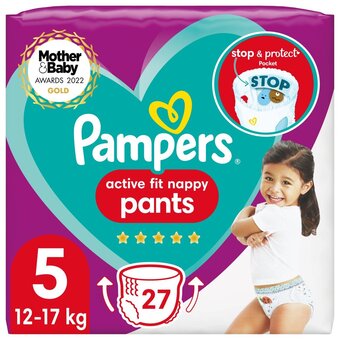 Morrisons Pampers active fit nappy pants size 5 27 pants offer