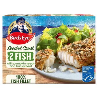 Morrisons Birds eye seeded crust 2 fish fillets with pumpkin seeds offer