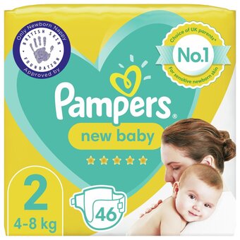 Morrisons Pampers new baby nappies size 2, 4kg-8kg, essential pack offer