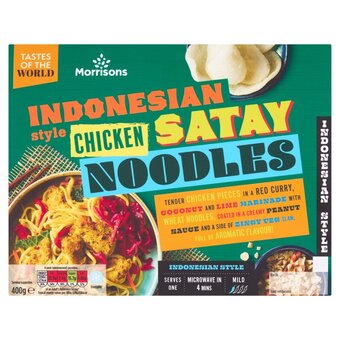Morrisons Morrisons taste of the world chicken noodles with satay sauce offer