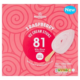 Morrisons Morrisons low calorie raspberry sticks x 3 offer