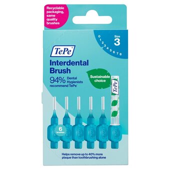 Morrisons Tepe interdental brush 0.6mm size 3 blue brushes offer