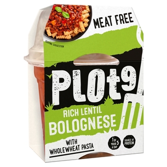 Morrisons Plot 9 rich lentil bolognese with brown pasta offer