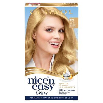 Morrisons Nice'n easy permanent colour 9g natural light golden blonde (102g) hair dye offer