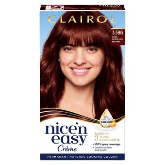 Morrisons Nice 'n easy permanent hair colour 3.5bg natural dark burgundy brown (113a) offer