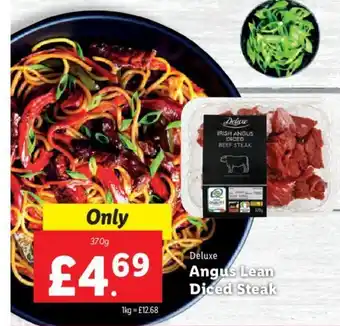 Lidl Deluxe Angus Lean Diced Steak 370g offer
