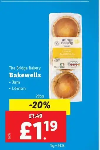 Lidl The Bridge Bakery Bakewells Jam, Lemon 285g offer