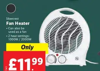 Lidl Silvercrest Fan Heater offer