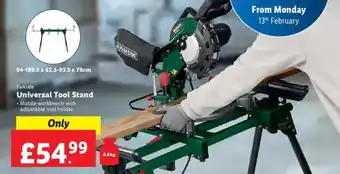 Lidl Parkside Universal Tool Stand 94-198.5 x 82.5 x 78cm offer