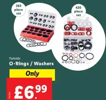 Lidl Parkside O-Rings/ Washers Per Set offer