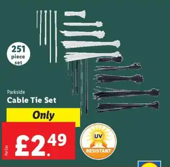 Lidl Parkside Cable Tie Set Per Set offer