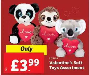 Lidl Livarno Valentine's Soft Toys Assortment offer