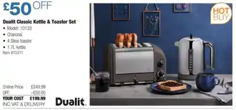 Costco Dualit Classic Kettle & toaster set offer