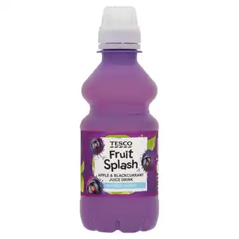 Tesco Tesco fruit splash no added sugar apple & blackcurrant juice drink 250ml offer