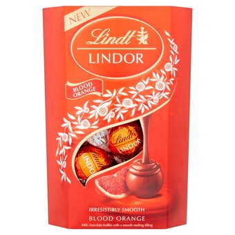 Tesco Lindt lindor blood orange chocolate truffles 200g offer