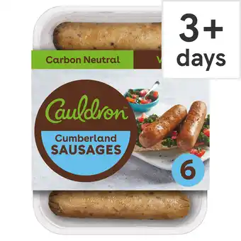 Tesco Cauldron vegan cumberland sausages 276g offer