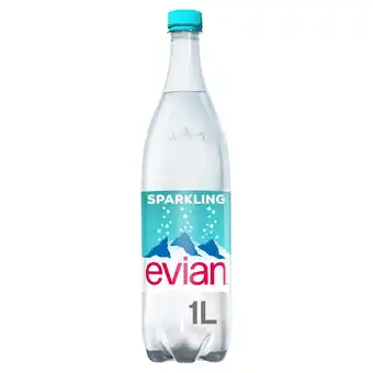 Tesco Evian sparkling natural mineral water 1l offer