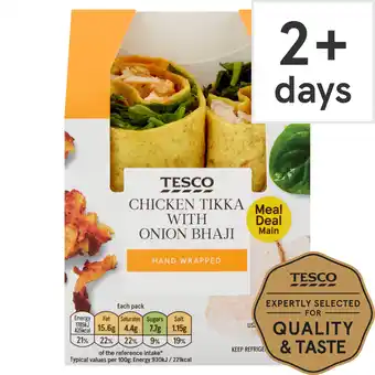Tesco Tesco chicken tikka with onion bhaji wrap offer