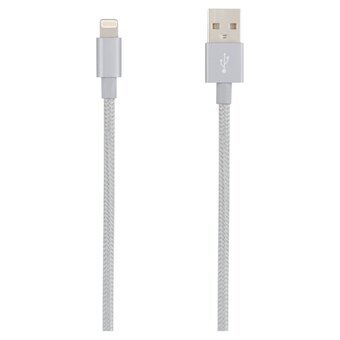 Tesco Tesco lightning charge & sync cable 15cm grey offer