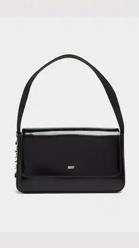 Choice Dkny kym baguette bag - black and gold - womens, black and gold offer