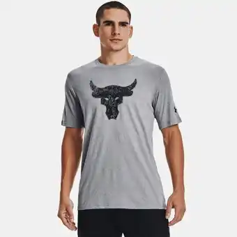 Under Armour Under armour men's project rock brahma bull short sleeve steel light heather / black s offer