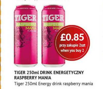 Tiger 250ml Drink Energetyczny Raspberry Mania